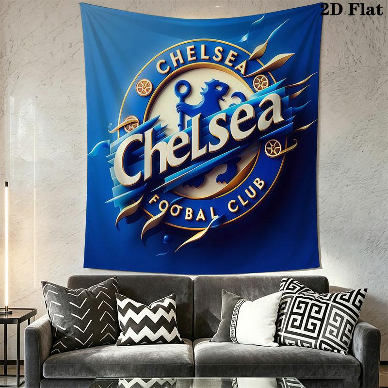 Chelsea-Logo Wandbehang Bedruckte Stoffdecke Dekorative Wandteppiche für Schlafzimmer Wohnzimmer Heimdekoration