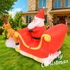 5.25FT Inflatable Toy Santa Reindeer Sleigh Toy Xmas Yard Party Decoration With LED Light Christmas Home Supplies Ornaments Gift