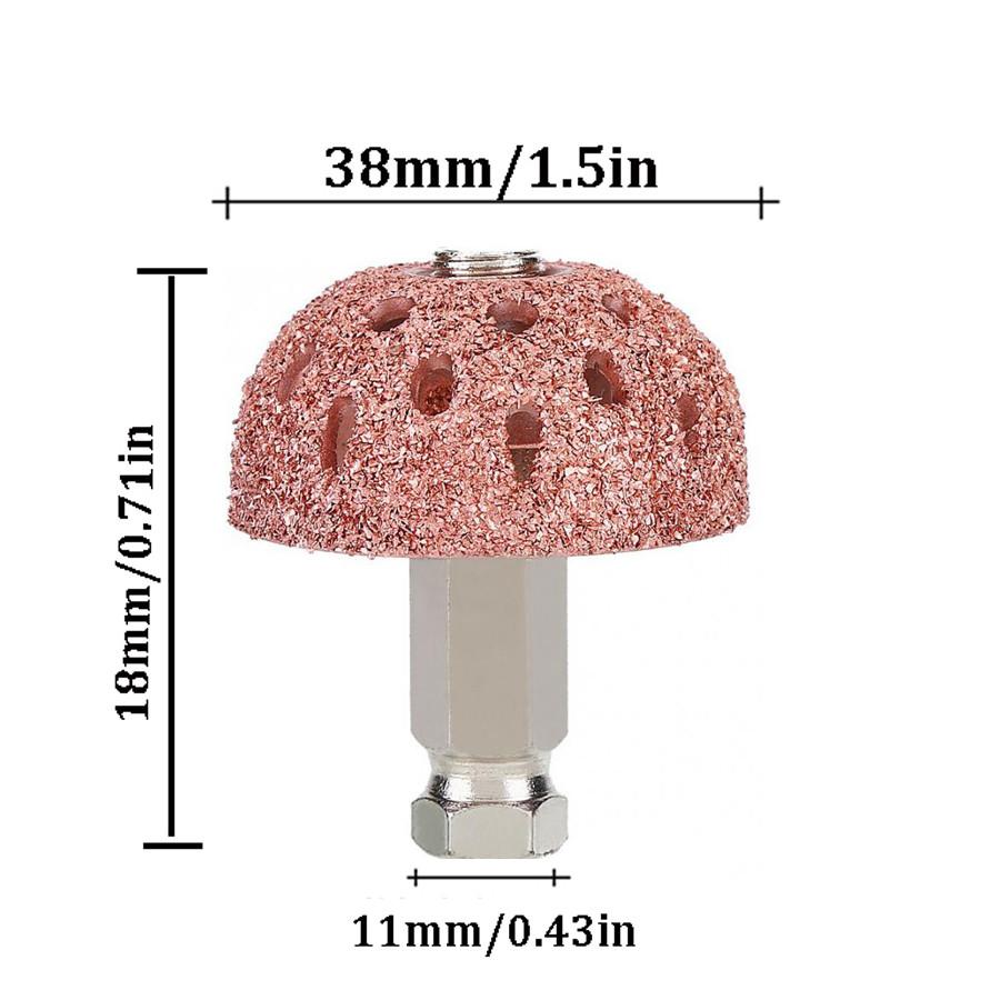 38mm Car Tire Repair Grinding Head Rotary Tools Coarse Buffing Wheel With Linking with Hex Linking Rod