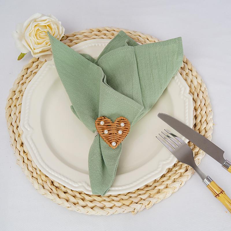 12 יחידות מפיות בד שולחן כותנה עמידות 30x45 ס"מ בד רב פעמי צבע אחיד למטבח, פינת אוכל, פסח, חתונה, קישוט