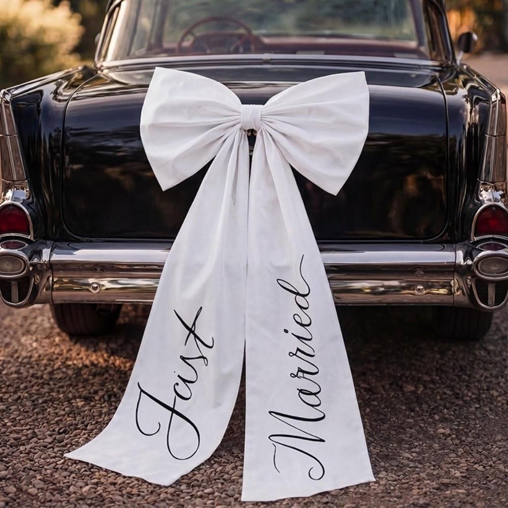 Large Size Car Ribbon Bow Lovely Style Just Married Car Decor Romantic Wedding Car Bow Wedding Day
