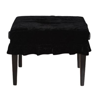 DIZLAS Piano Chair Digital Piano Decorative and Protective Velvet Cover, Single-Seater Cover, Cover, 5636cm (Black)