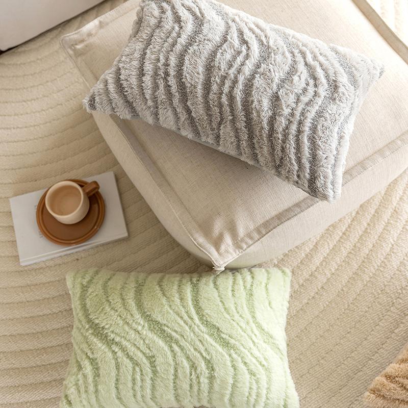 12x20'' Inches Throw Pillow Cushion Cover Wave Pattern Jacquard Luxury Modern Style Couch Sofa Pillow for Living Room Bedroom