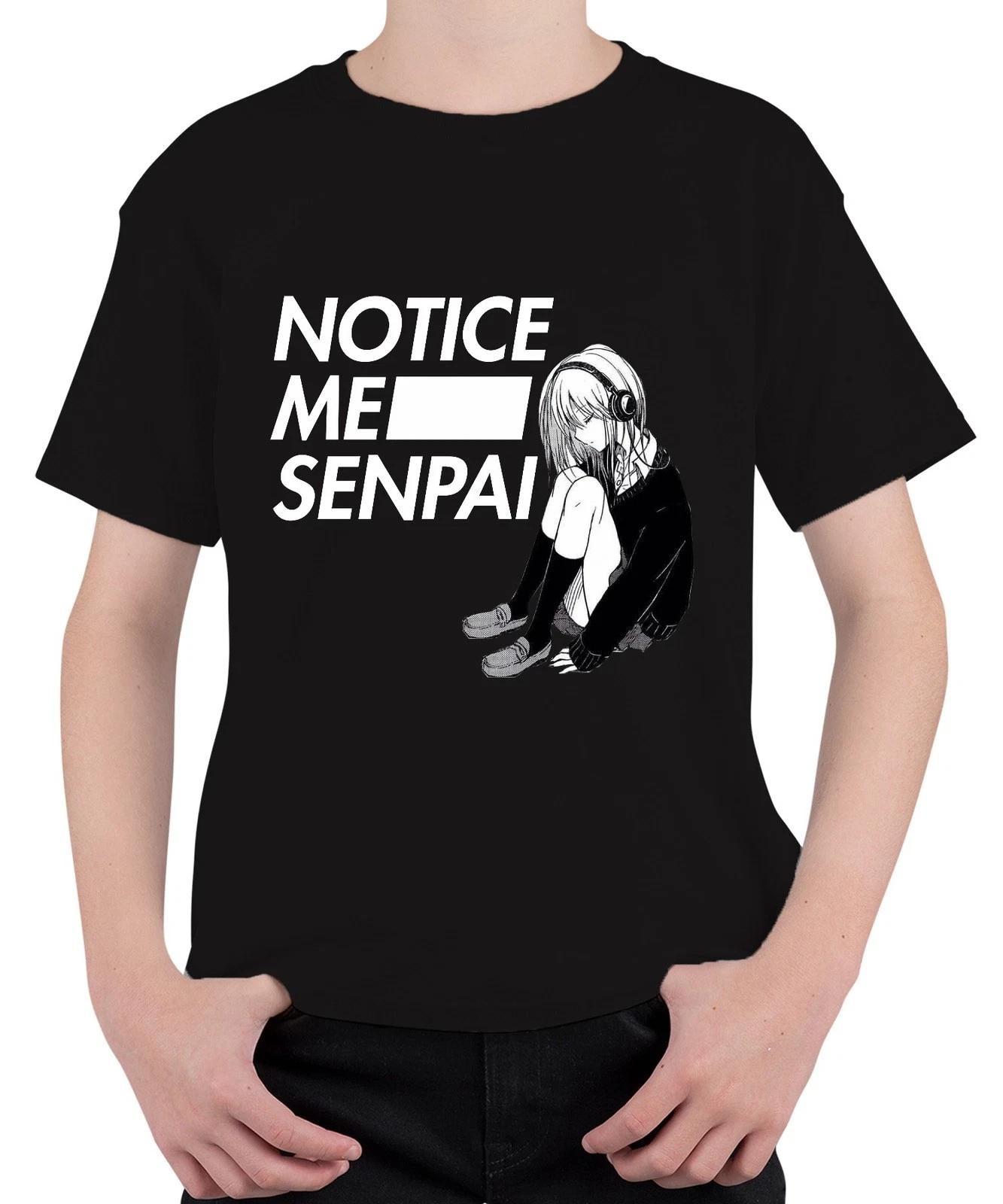 NOTICE ME SENPAI Anime Manga Mädchen Kopfhörer Kawaii Otaku Japan Unisex Kinder S