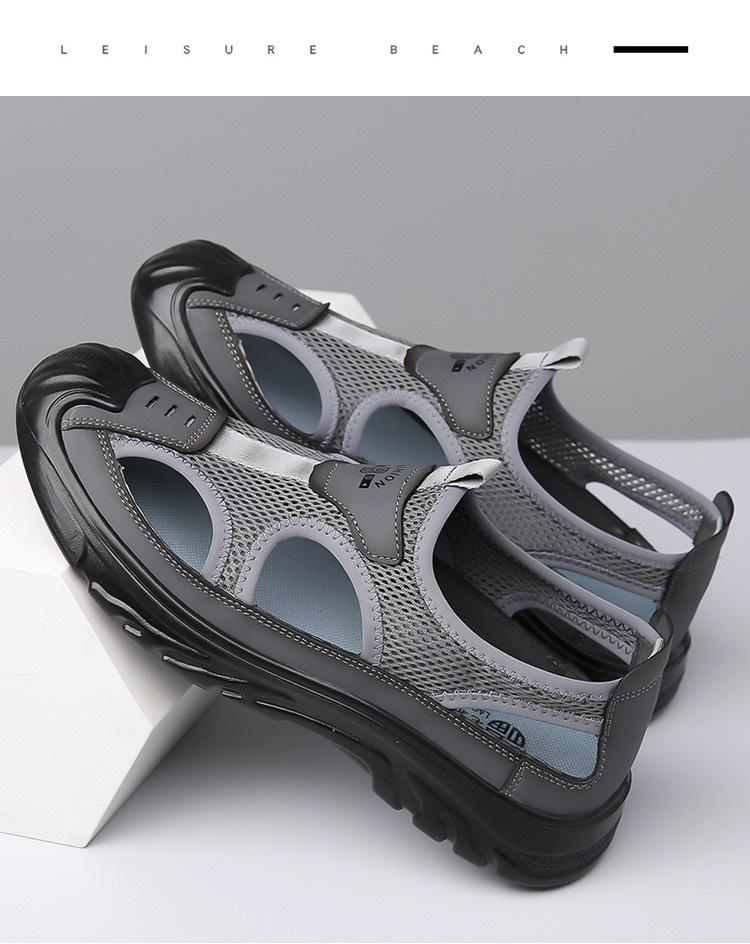 Men's Summer Cool PVC Mesh Sandals - Non-Slip Beach & Outdoor Casual Footwear
