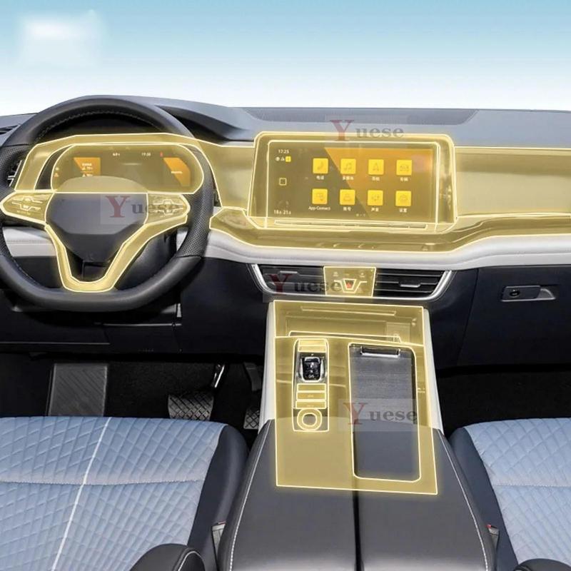Für Volkswagen Teramont Atlas -2024 Auto Innenraum Mittelkonsole Transparente TPU Schutzfolie Kratzfester Aufkleber