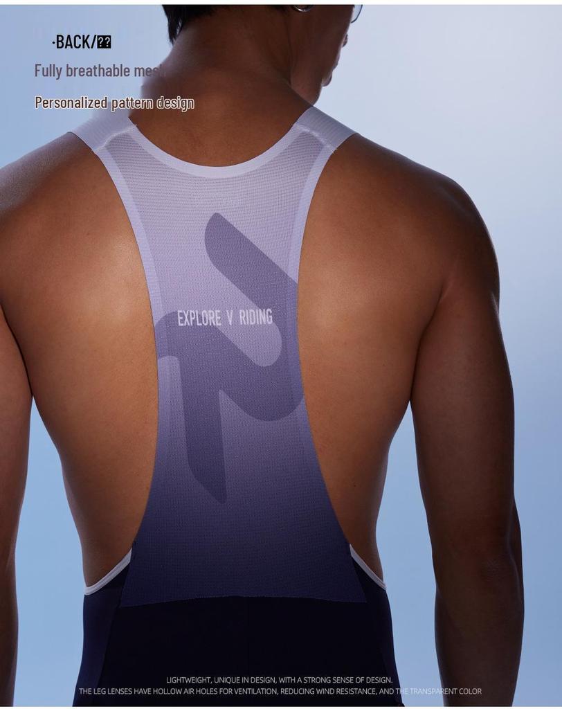 EVR-2024 Men's Summer Cycling Bib Shorts - Breathable Double Arrow Design for Road Biking