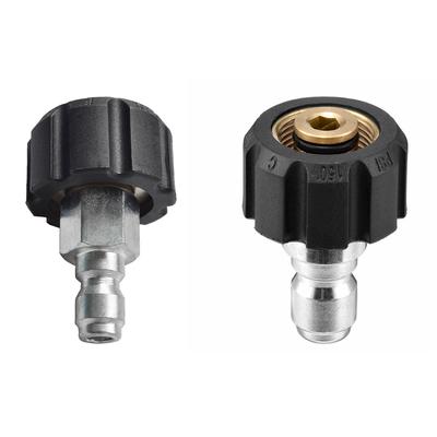 Conector de lança para lavagem de carro 1/4 3/8 pol. QD macho para M22 14 mm 15 mm adaptador de conector fêmea para lavadora de alta pressão