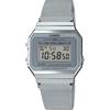 Casio Vintage A700WM-7ADF Digital Gray Dial Unisex Watch Silver Metal Strap 37.4x35.5x6mm