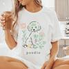 Poodle Floral Shirt for Miniature or Standart Poodle Moms Flowers Cottagecore Dog Poodle Gift for Toy or Mini Poodle Lovers and Owners Tee