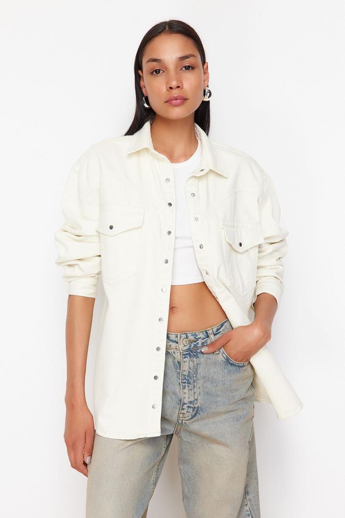 Women's Style Shirt Mint Denim Shirt