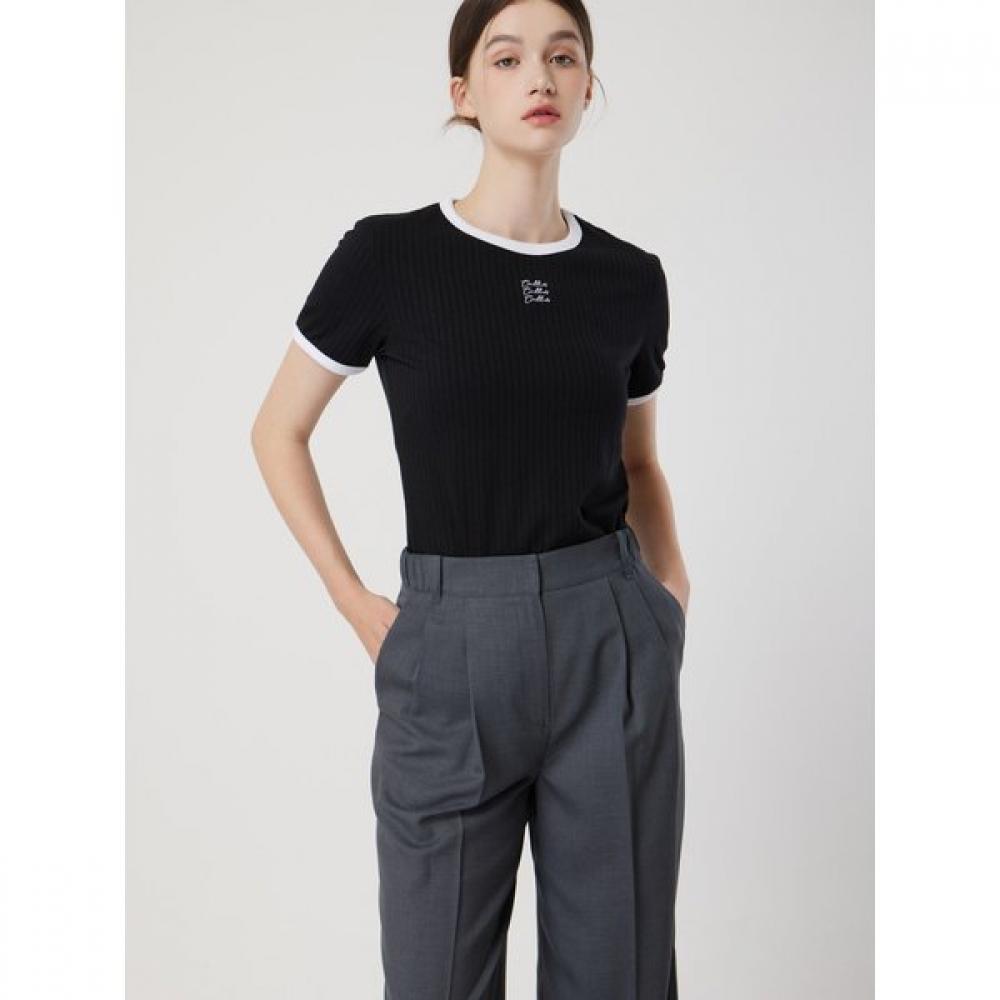 Cc Collect. Back Banding Two Tuck Wide Pants C252msa033