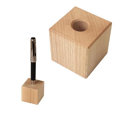 KATOMOKU Ploom TECH Pen Holder (Can Also Be Used As a Stand) km-29NA 45x45x45mm Wooden Building Blocks