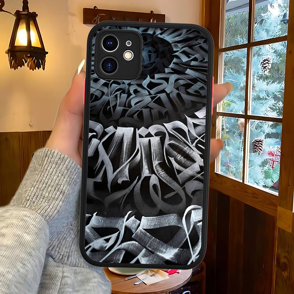 Pokras Lampas Art Graffiti Silicone Case For IPhone 16 15 14 13 12 11 Pro Max Plus X XS MAX Shockproof Matte Cover