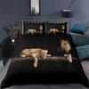 Black Lion Duvet Cover Animal Bed Sheet Pillow 3 Piece Bedding Set Single Double King Queen Full Size