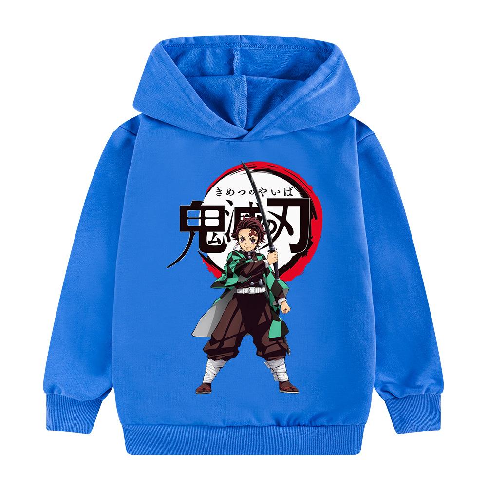 

Cool Children s Clothes From The Japanese Anime Demon Slayer: Renautumn Winter Outdoor Girls Boys Clothes 170cm синій