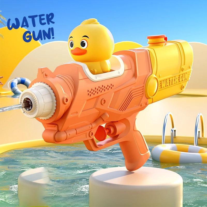 Summer Single Double Nozzle Water Gun, Large Capacity Cartoon Unicorn Duck Water Gun, Outdoor Beach Water Play Toy