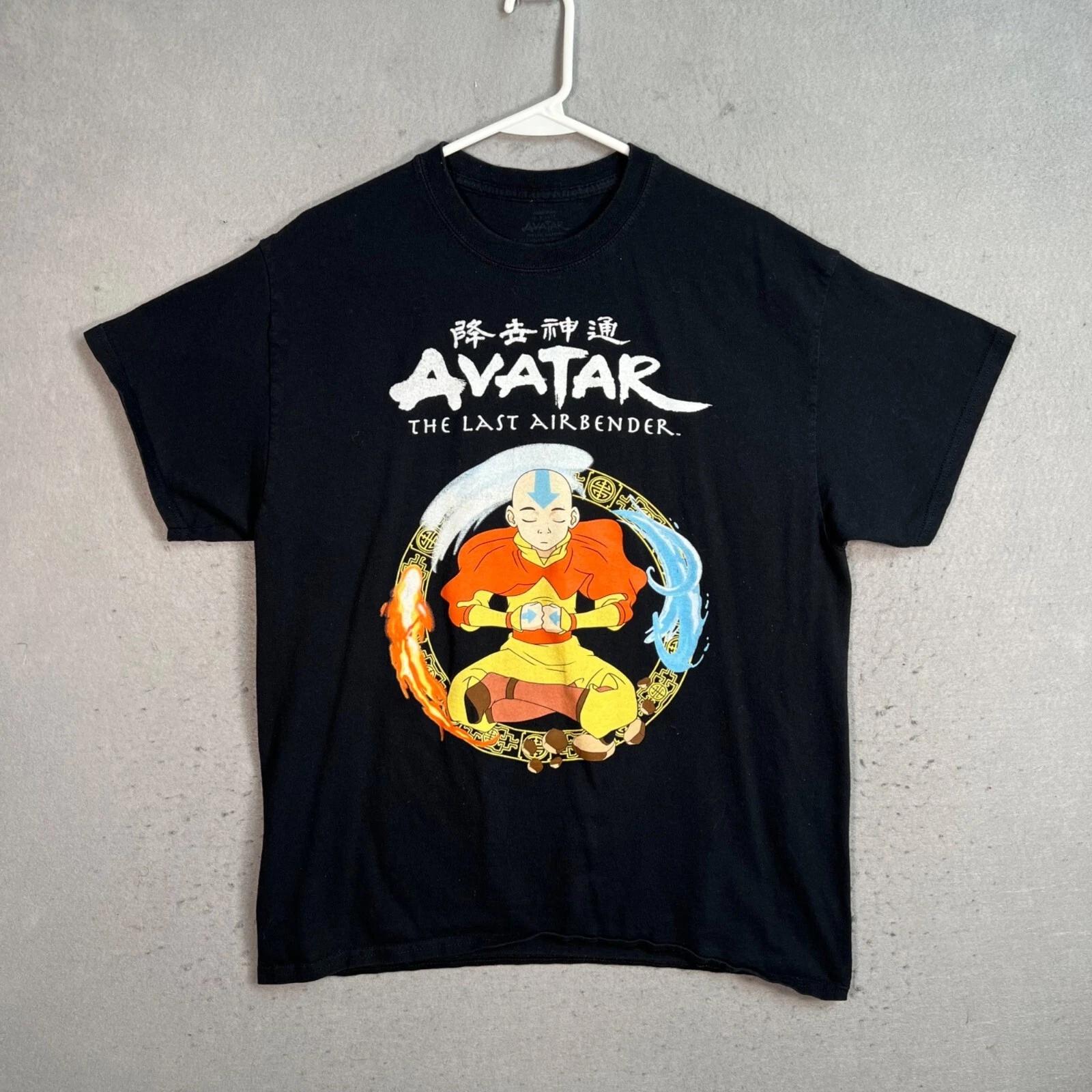 

Avatar The Last Airbender Graphic T-Shirt Anime Cartoon Black Adult Large L