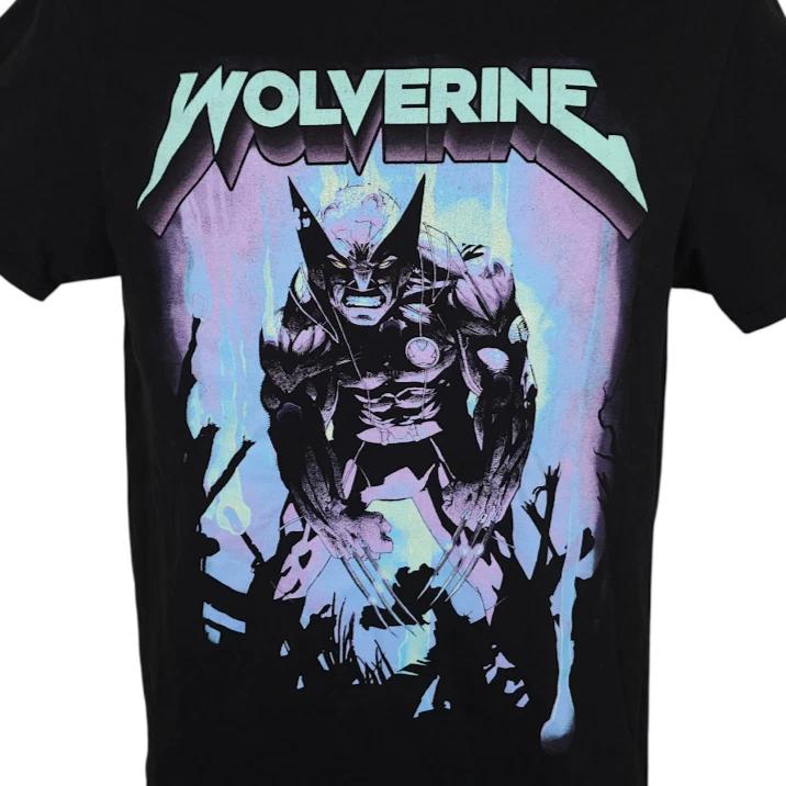 Wolverine 100% Cotton T-shirt Mens Tees Top Mens Size Medium Black Marvel X Men Comic Book M