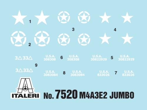 PLATZ Italeri 1/72 WWII American M4A3E2 Jumbo Tank Set of 2 Plastic Model Kits IT7520 (Tank)