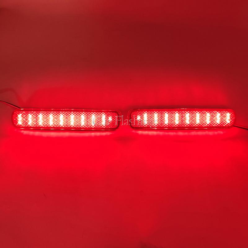 1 Set LED Rear Bumper Reflector Brake Light Stop Lamp Warning Fog Light Car Accessories For Toyota Highlander 2011 2012 2013