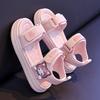 Girls' Summer Sandals2026New children's soft-soled Velcro open-toe beach shoes for girls, suitable for older children and princess shoes