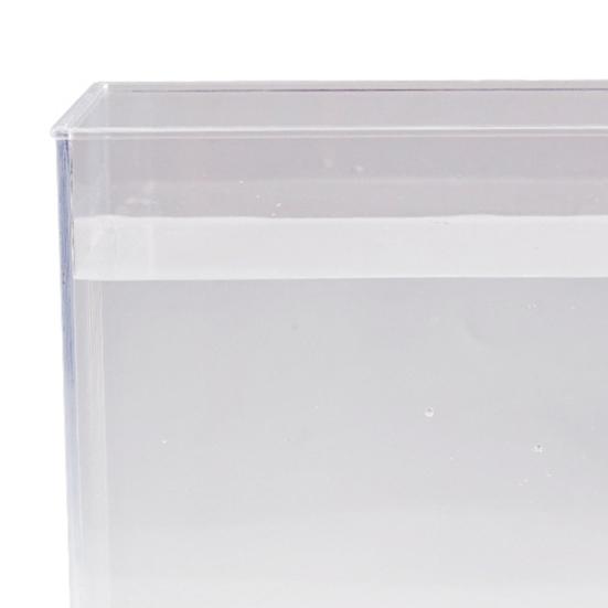 Yousheng Betta Fish Tank Aquarium Non-Slip Base 360 Degree Viewing Transparent High Light Transmittance Aquarium for Study Room Desktop Office Home