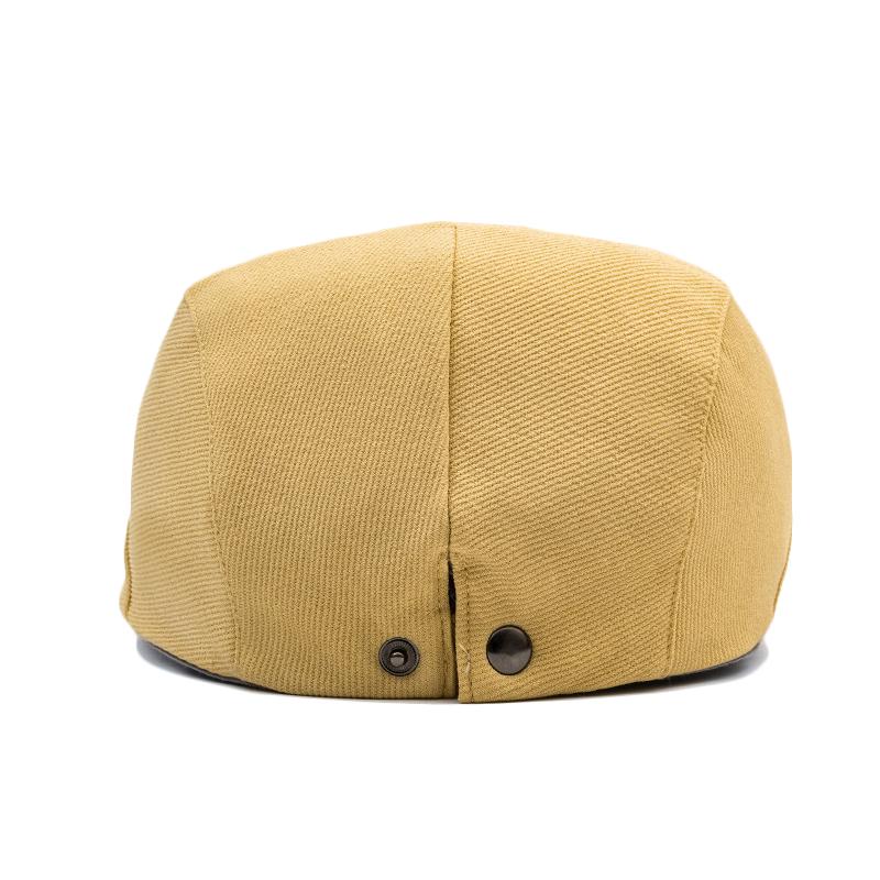 Ensfarget Cap Herre Solhatt Forward Cap Beret Kvinner Britisk Newsboy Cap