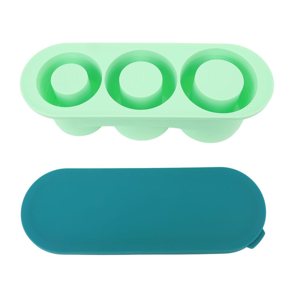 Hollow Cylinder Ice Cube Tray Quick Release Silicone High Low Temperature Resistant with Lid 3 Hollow Cylinder Ice Cube