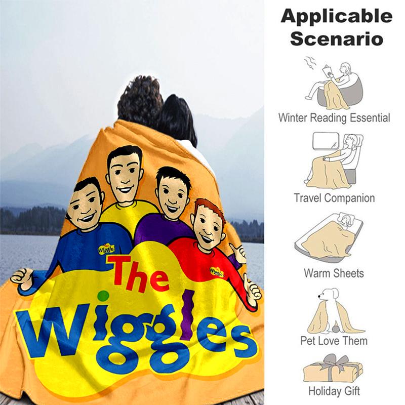 1pc Blanket The Wiggles Print Design, Lightweight Blanket for Sofa, Bed- Soft &Warm, Gift for All Seasons Like Christmas, Halloween