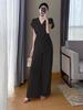 Pre-Sale 2868 Plus Size Women's Korean Style Short Sleeve & Wide Leg Pants Two-Piece Set