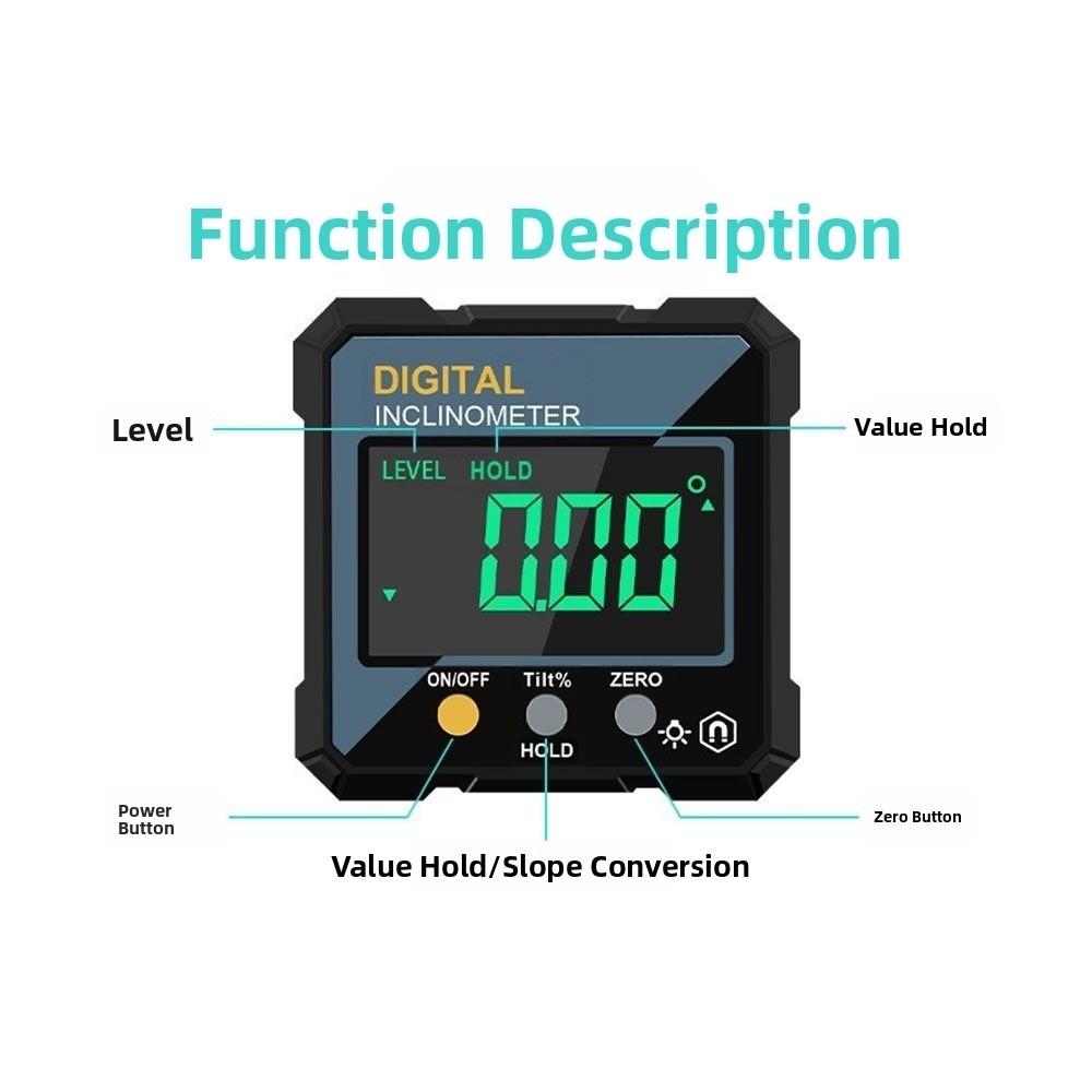 Single-sided Magnetic Slope Meter Waterproof Angle Finder Angle Gauge Level Level Gauge Engineers