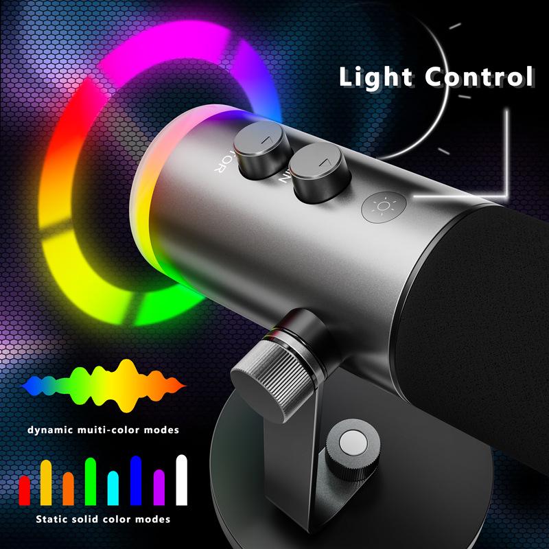 DM9 RGB USB Microphone for Gaming, Streaming, and Recording - Dynamic XLR for PC and Phone