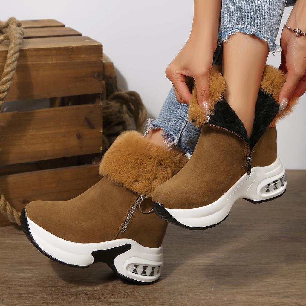 New Style Shoes - Snow Boots, Large Size, Thick Sole, Padded, Wedge Heel, Cotton Shoes for Women