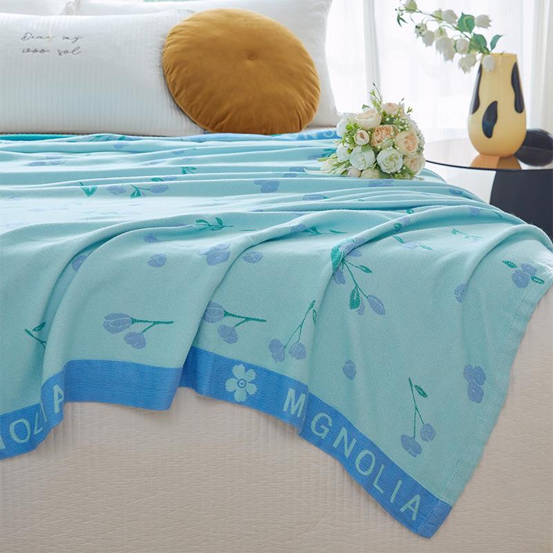 WTEMPO Summer Cooling Blanket Bamboo Fiber Four Layers Gauze Blanket Summer Air Condition Quilt