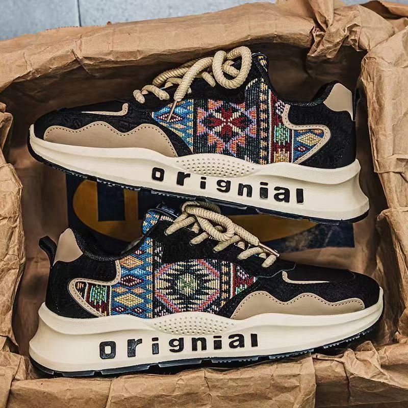 Men's Shoes Spring Outdoor High Value Wear-resistant Lightweight Explosive Sports Board Shoes Youth Four Seasons Versatile Forrest Gump Tide Shoes