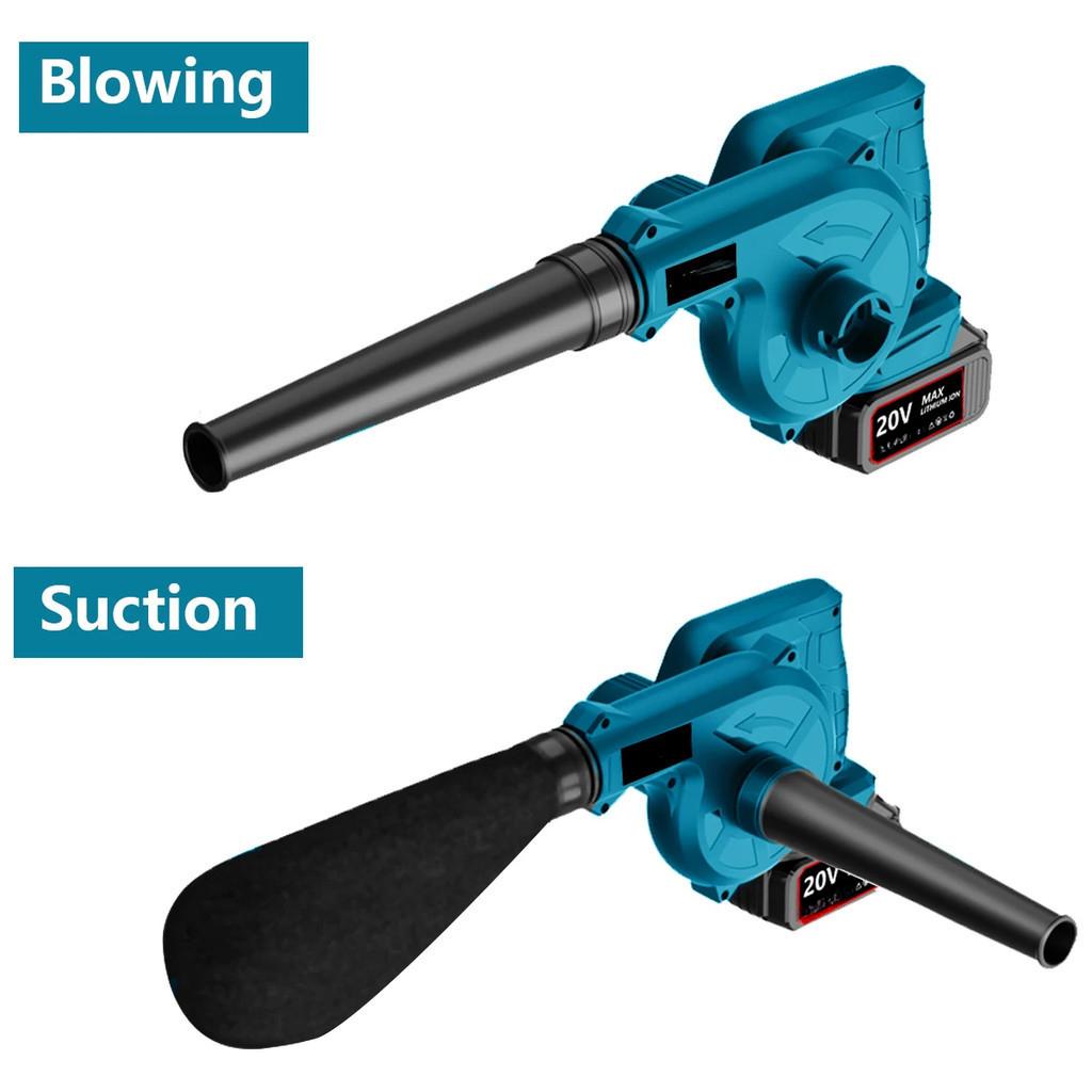 Cordless Portable Electric Air Blower 2 In 1 Blowing & Suction Leaf Blower Dust Collector Household Vacuum Cleanner