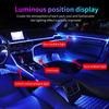 10/14/18 in 1 Led Car Ambient Lights 210 64 Color RGB Symphony Streamer Bluetooth Rainbow Acrylic Strips Atmosphere Lamp Kit 12V