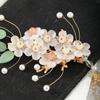 Elegant Vintage Flower Hanfu Ancient Handmade Headpieces Long Tassel Hairpins Hair Sticks