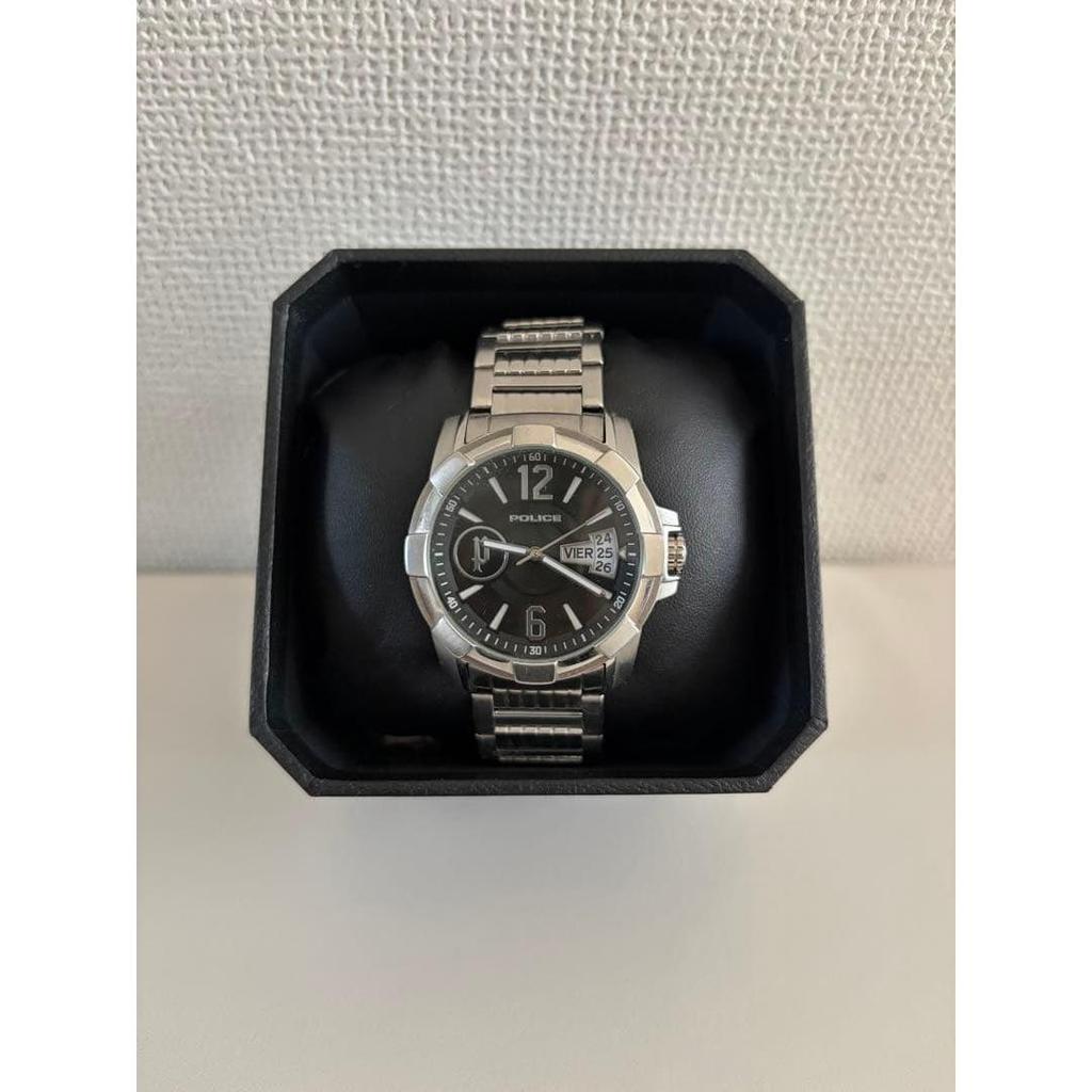 Used POLICE Police Men's Watch 12221J Quartz Day Date