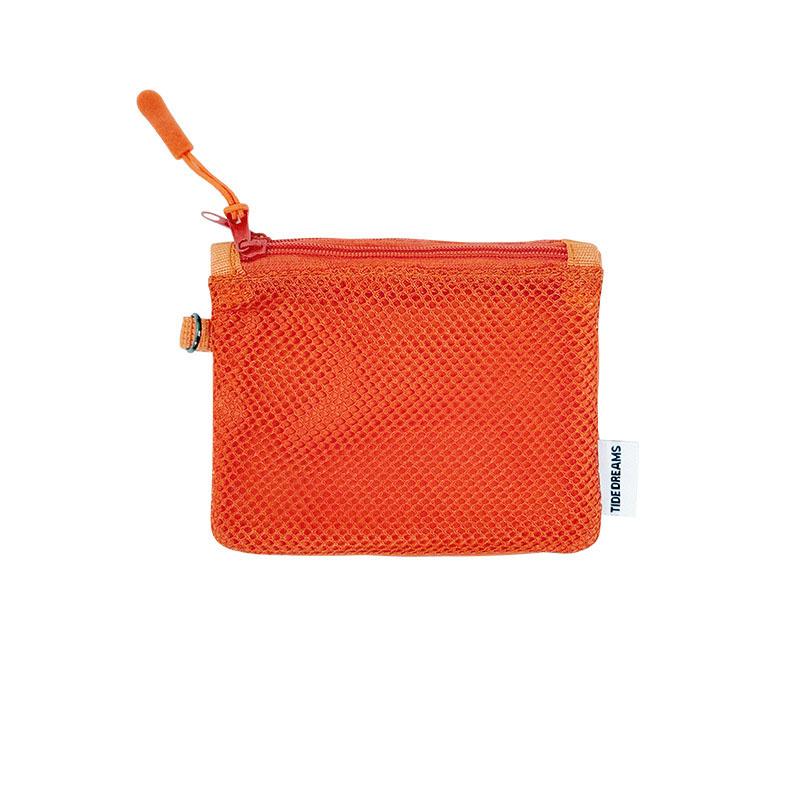 Mesh Cosmetic Bag Portable Mesh Storage Pouch Lightweight Sundries Storage Bag Multi-purpose Square Coin Purse with Zipper