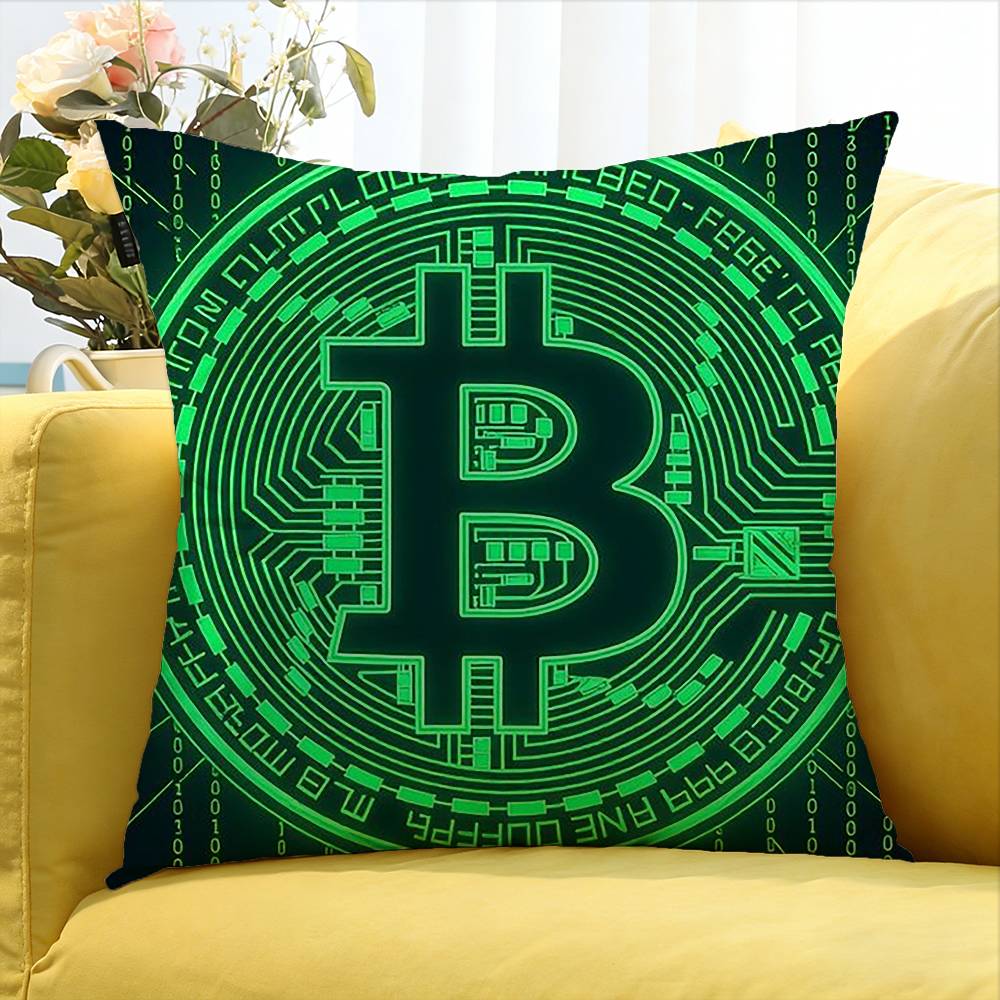

BBitcoin World Various Sizes Square Pillow Case For Car Home Bedchamber Decor 30X30cm