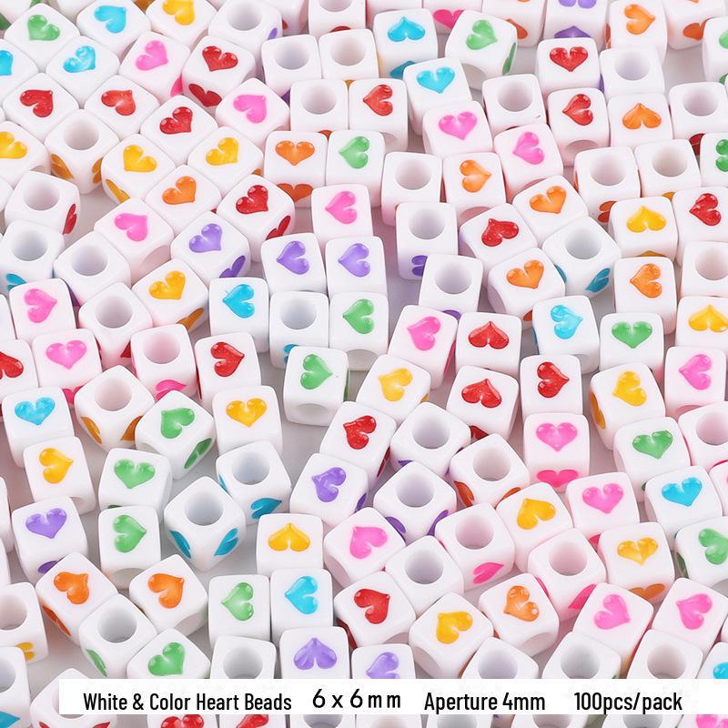 Colorful Acrylic Square Beads: English & Russian Letters for Handmade DIY Bracelets & Jewelry Accessories
