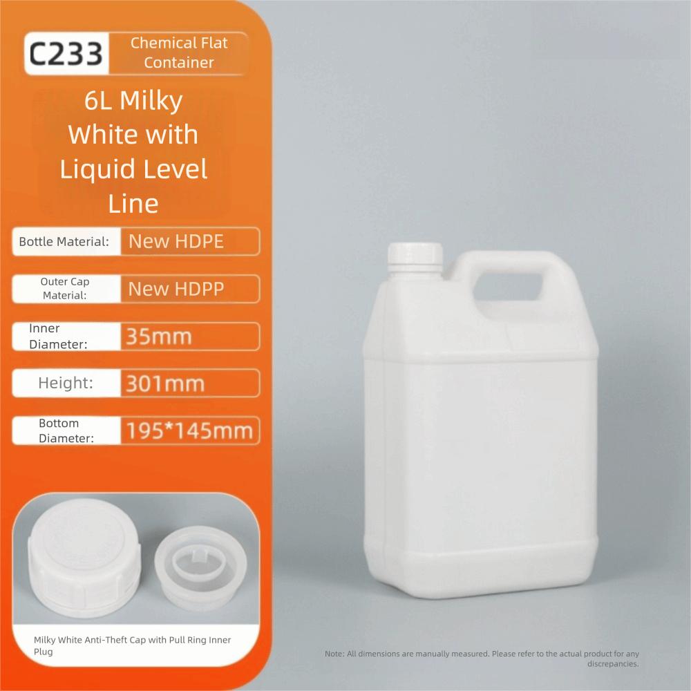 1/2/3/4/5/6/10L Plastic Airtight Bottle Food Grade Oil Jerrican Multipurpose HDPE Bucket  Yogurt