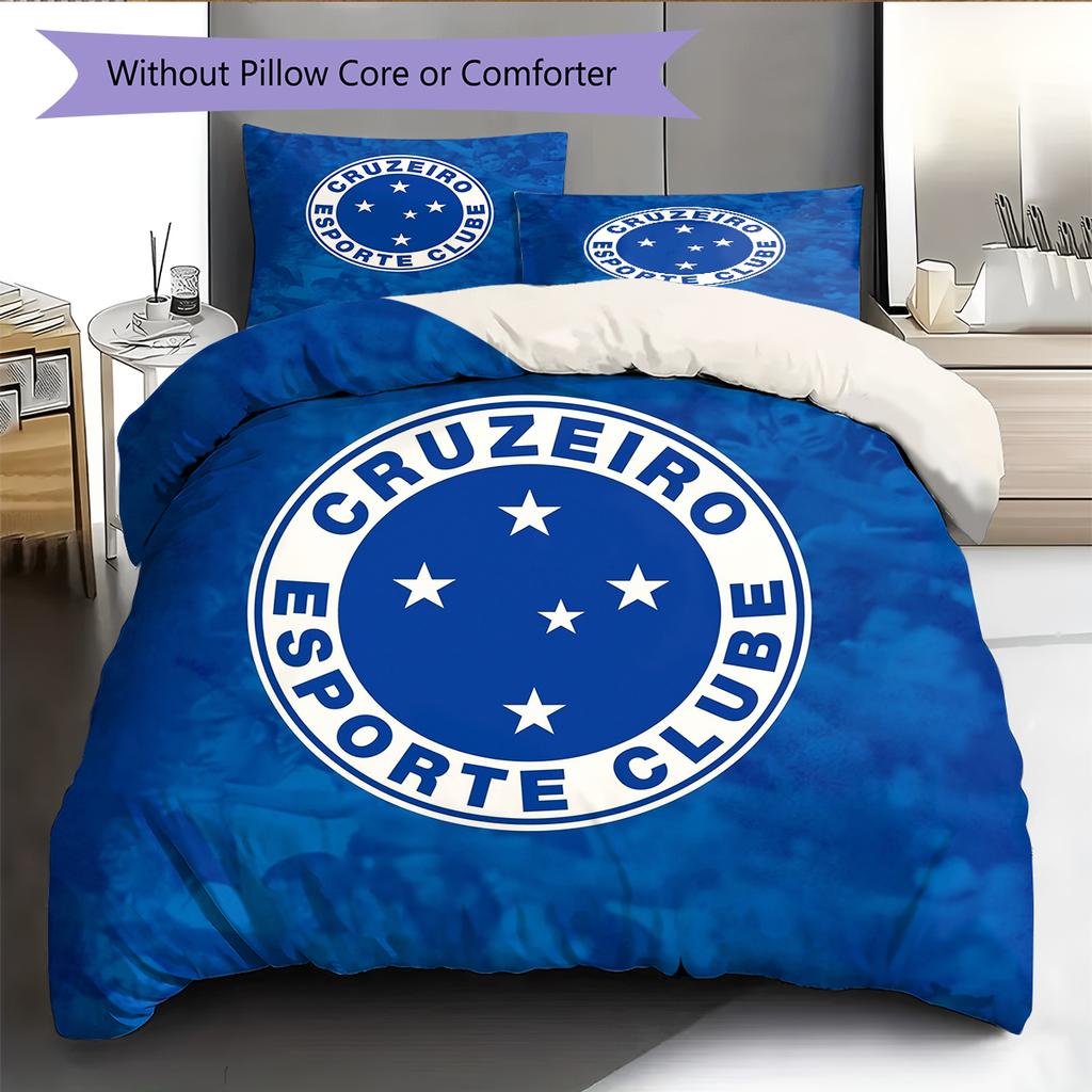Cruzeiro Esporte Clube Pattern Bedding Home Decoration Birthday Gift (1 * duvet cover + 2 * pillowcase, without core)