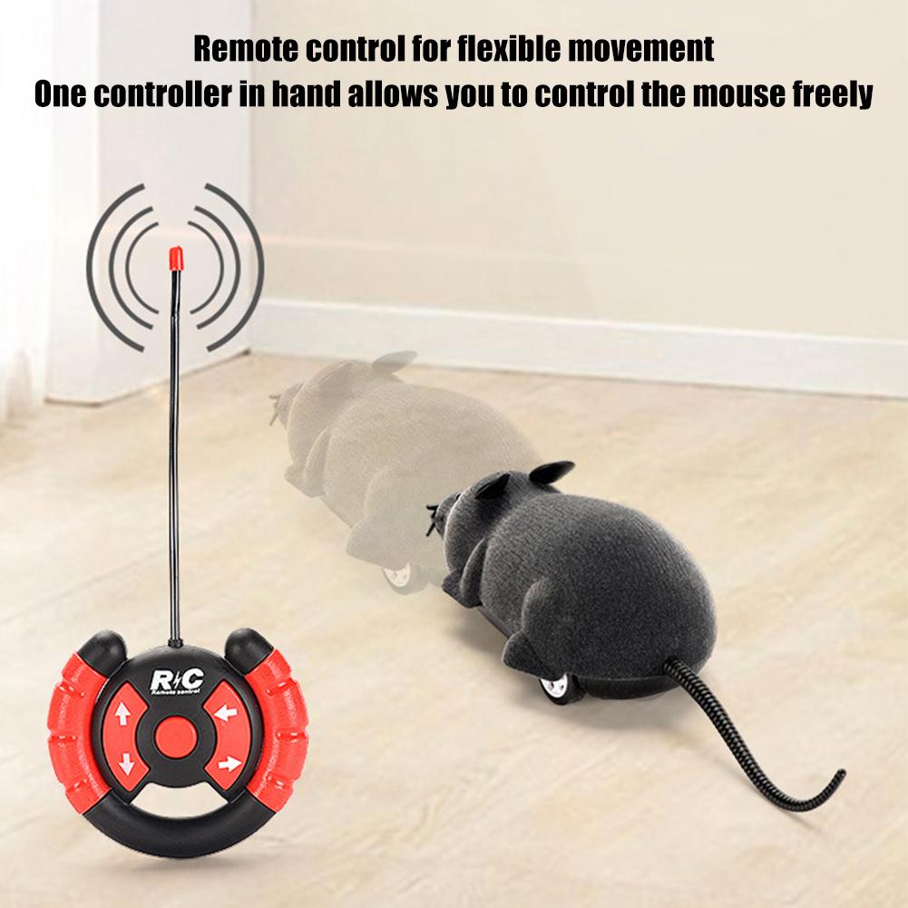 Electronic Cat Toy Convenient And Portable Interactive Play For Pets Realistic Appearance RC  Simulation Mouse Teasing Cats Dogs
