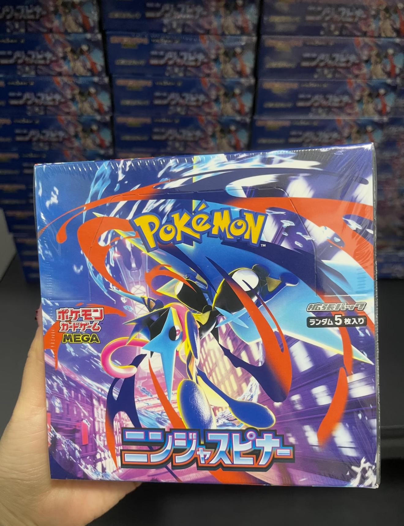Pokemoned MEGA M4 Greninja Japanese Version PTCG Trading Cards Family Board Game-Portable Paper Cards синий