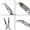 Lot de 4 pinces à bijoux, kit d'outils pour la fabrication de bijoux avec pinces à bec effilé/pinces à chaîne et pinces à bec rond