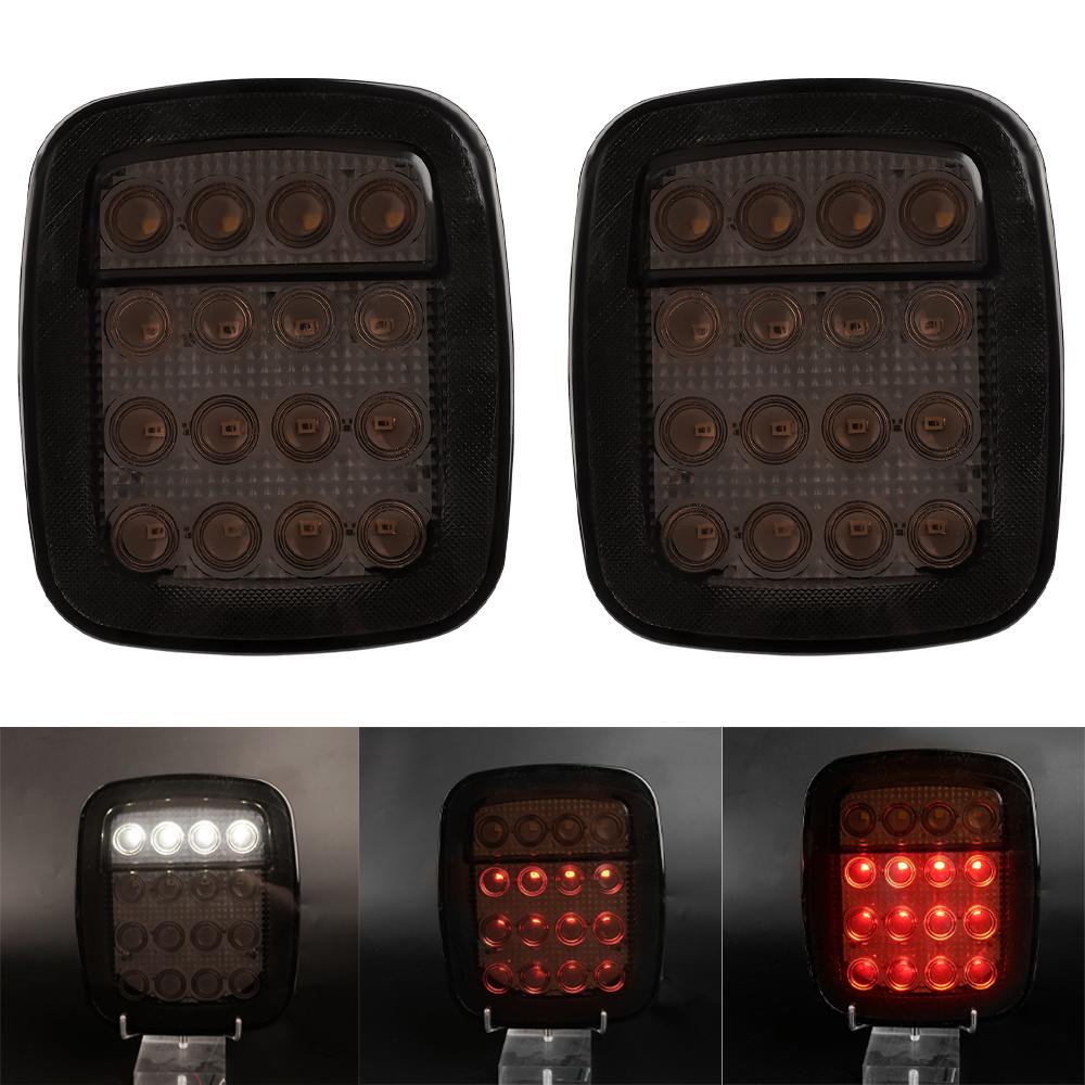 1Pair LED Tail Lights for Jeep Wrangler TJ CJ Reverse Lights,Brake Reverse Light Rear Back Up Lights Daytime Running Lights чёрный