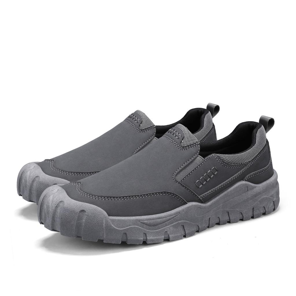 Classic Outdoor Hiking Men's Sneakers Trekking Shoes Slip-On Loafers Non-Slip Hard Grip Trail Walking Camping Casual Men Shoes